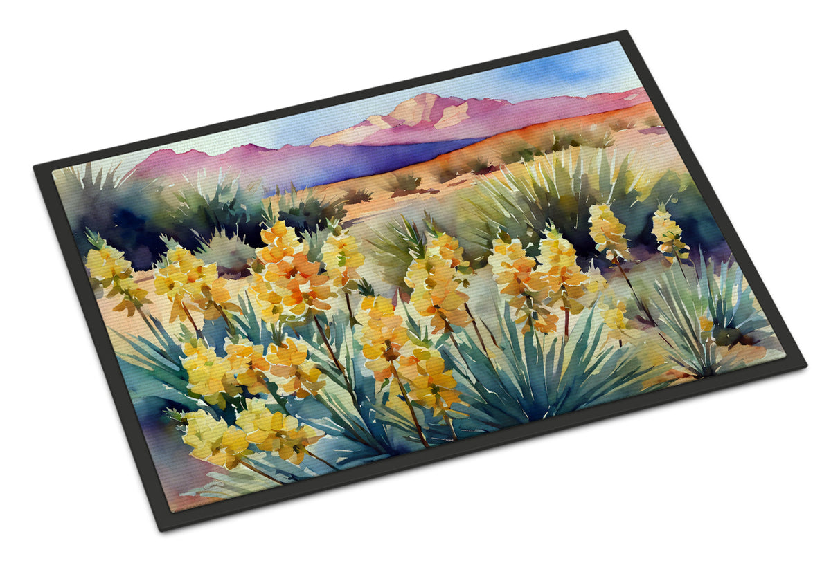 New Mexico Yucca Flower in Watercolor Doormat