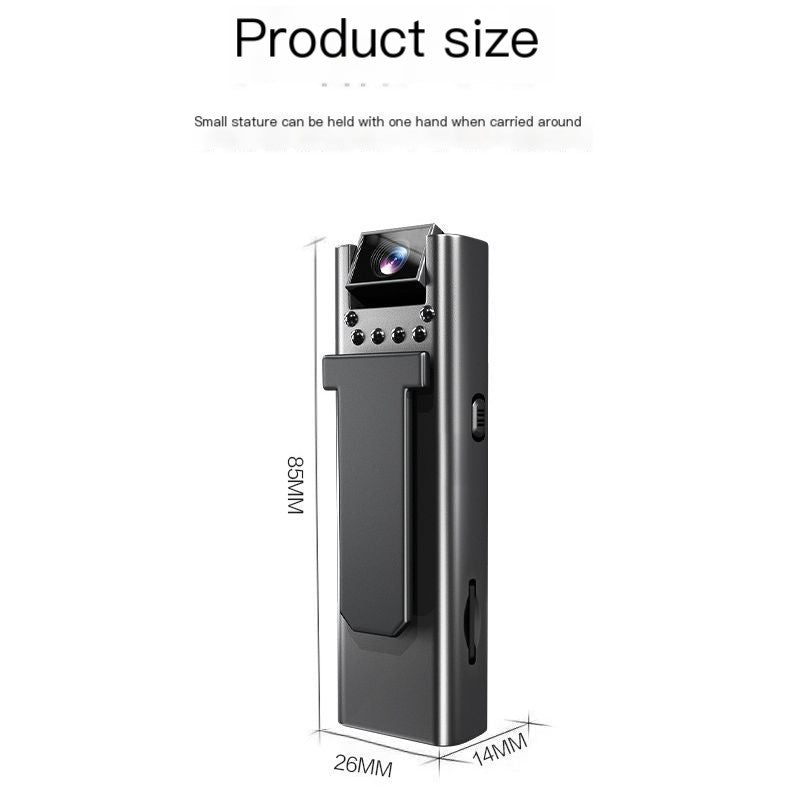 HD Portable Body Camera with Rotating Lens and Recorder