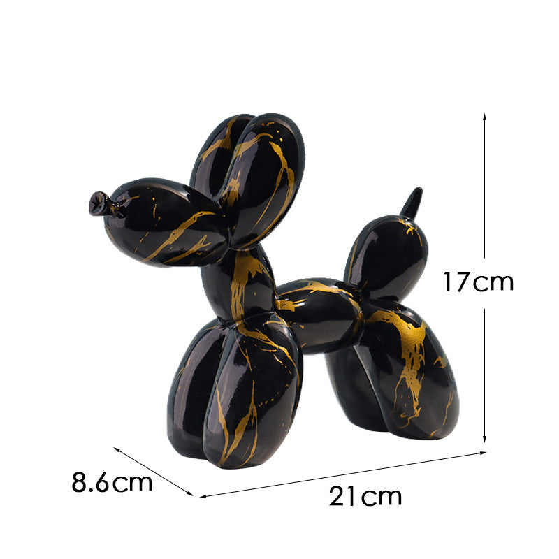 Creative European Water Transfer Colorful Balloon Dog Decor