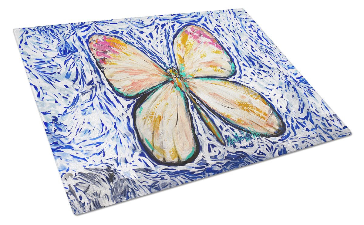 Butterfly Violet Tip Glass Cutting Board