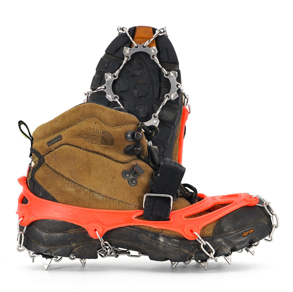 Outdoor Stainless Steel 13-Tooth Ice Cleats for Hiking