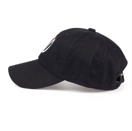 Cotton Embroidered Baseball Cap with Heart XO Design