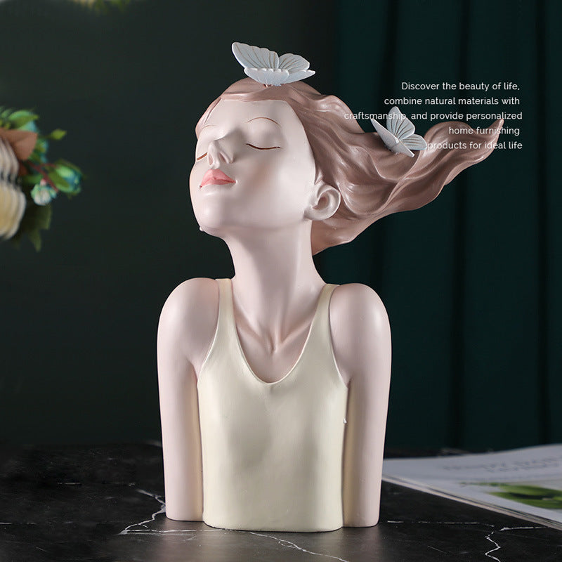 Resin Craft Butterfly Girl Home Decor Accent Piece