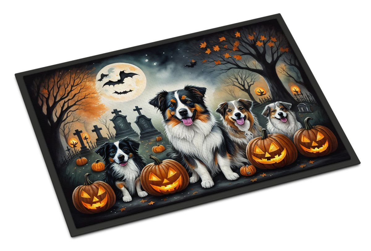 Australian Shepherd Spooky Halloween Doormat