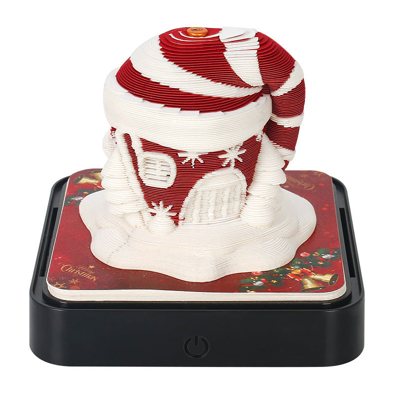 2024 3D Paper Carved Calendar - Romantic Pink Treehouse