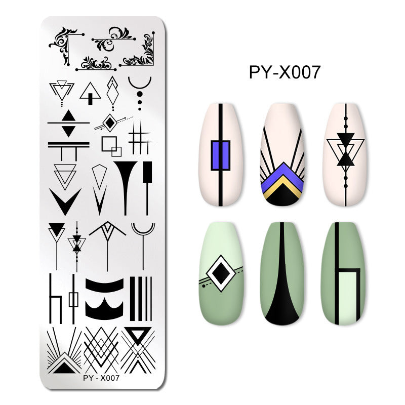Nail Steel Printing Plate with Blue Film Template