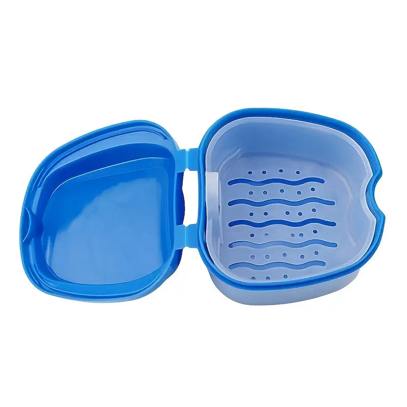 Apple-Shaped Retainer Cleaner Case for Dentures