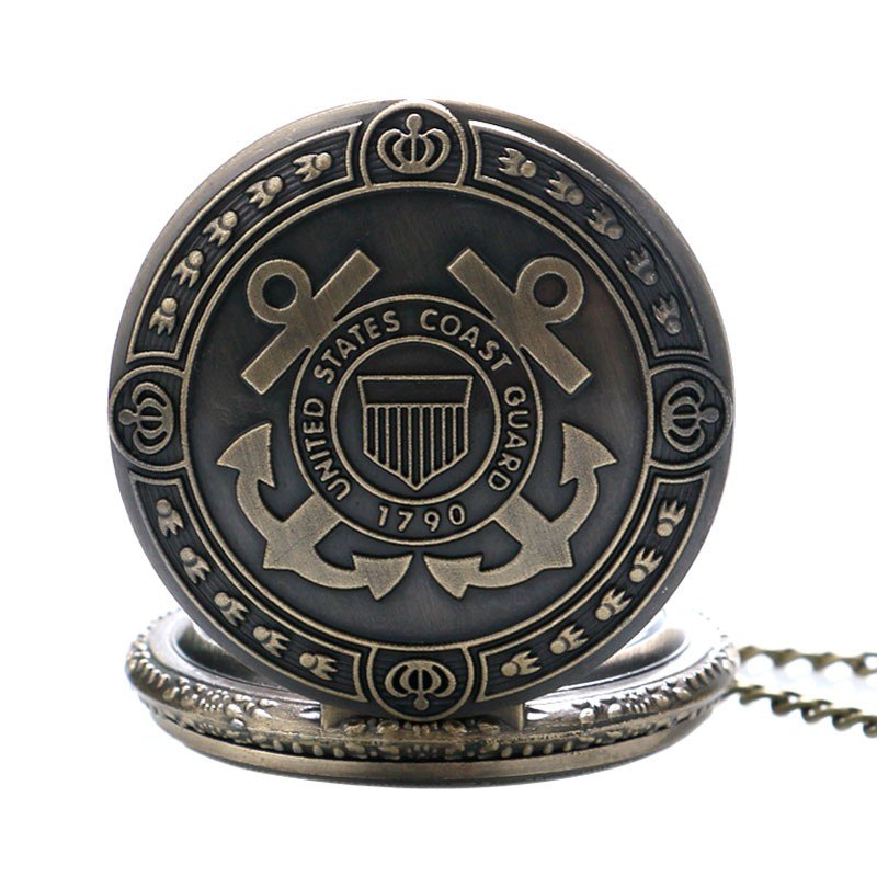 Vintage US Coast Guard Quartz Pocket Watch