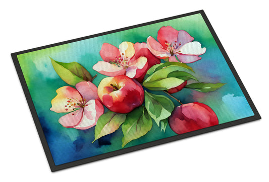 Arkansas Apple Blossom in Watercolor Doormat