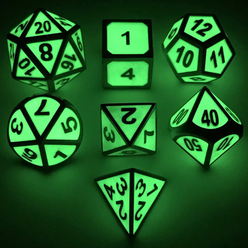 Glow-in-the-Dark Metal Dice Set for KTV and Bars