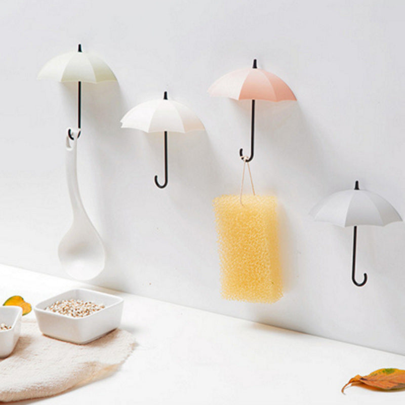 Cute Umbrella Sticky Hooks for Office and Home (Set of 3)