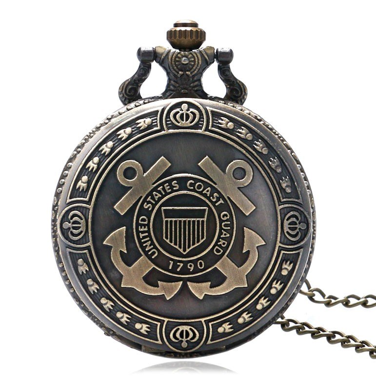 Vintage US Coast Guard Quartz Pocket Watch