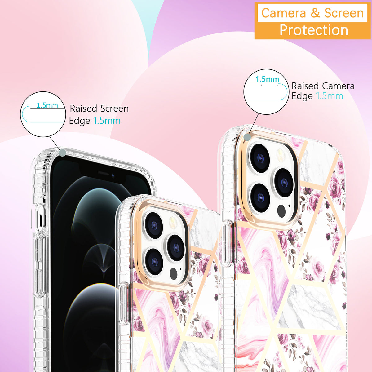 Marble Pattern iPhone 14 & Samsung S23 Ultra Case