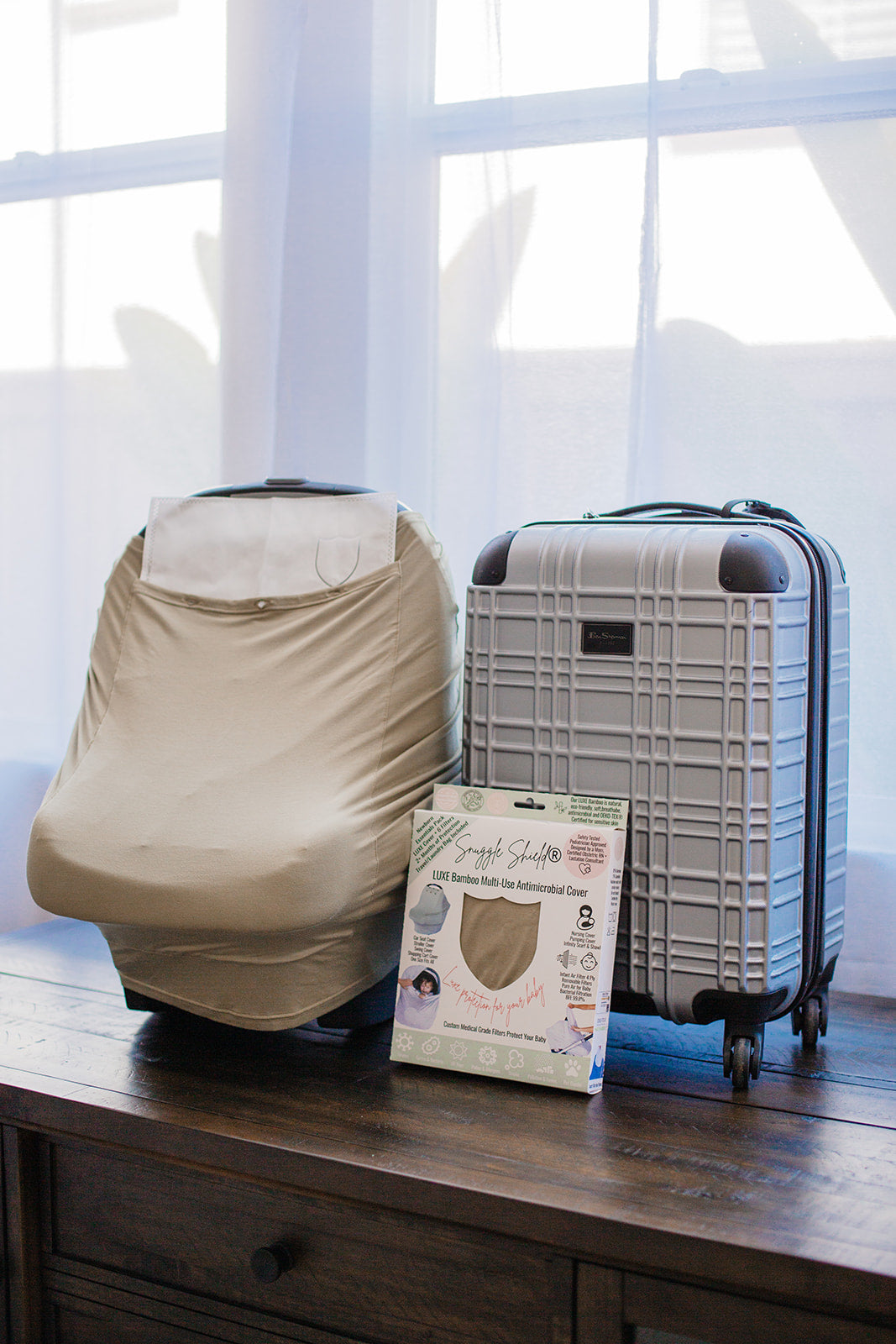 Snuggle Shield® BreatheBamboo™ Multi-Use Antimicrobial Air Filtering Infant Cover Moss Green