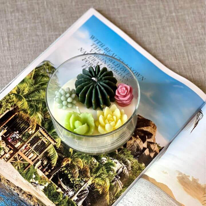 Garden Terrarium Candle With a Touch of Natures Serenity