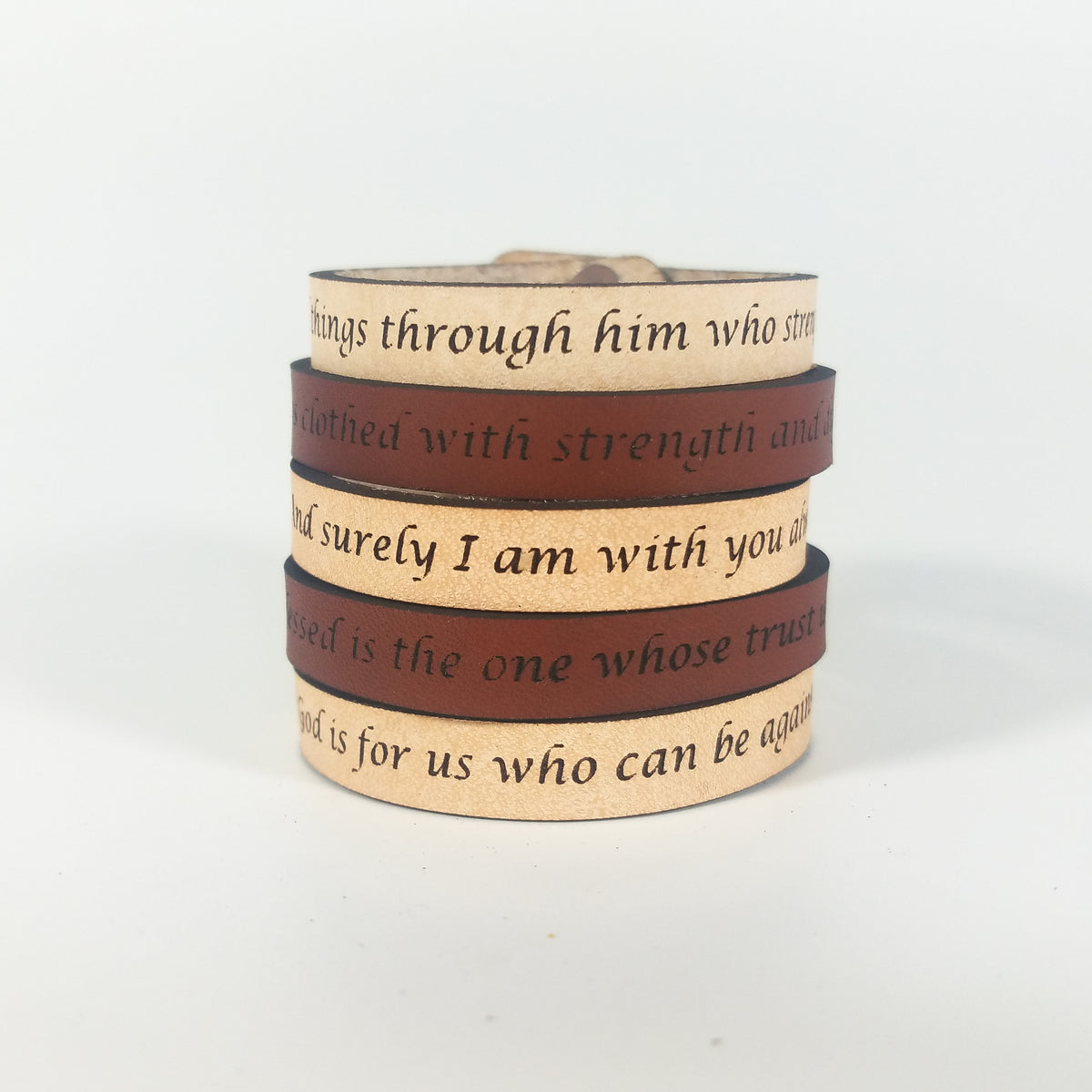 Spiritual Quote Bracelets - She is clothed with strength and dignity