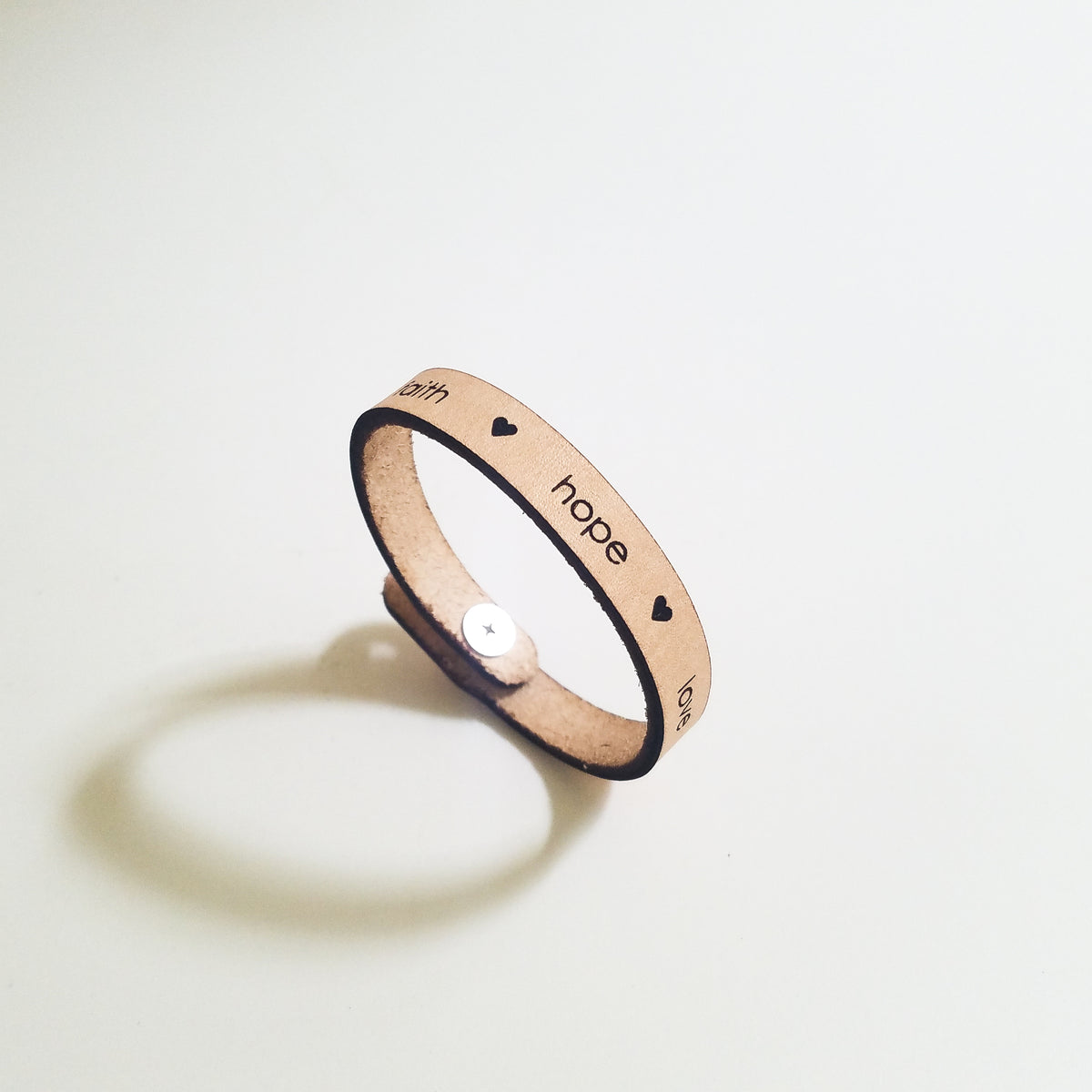Spiritual Quote Bracelet - faith hope love