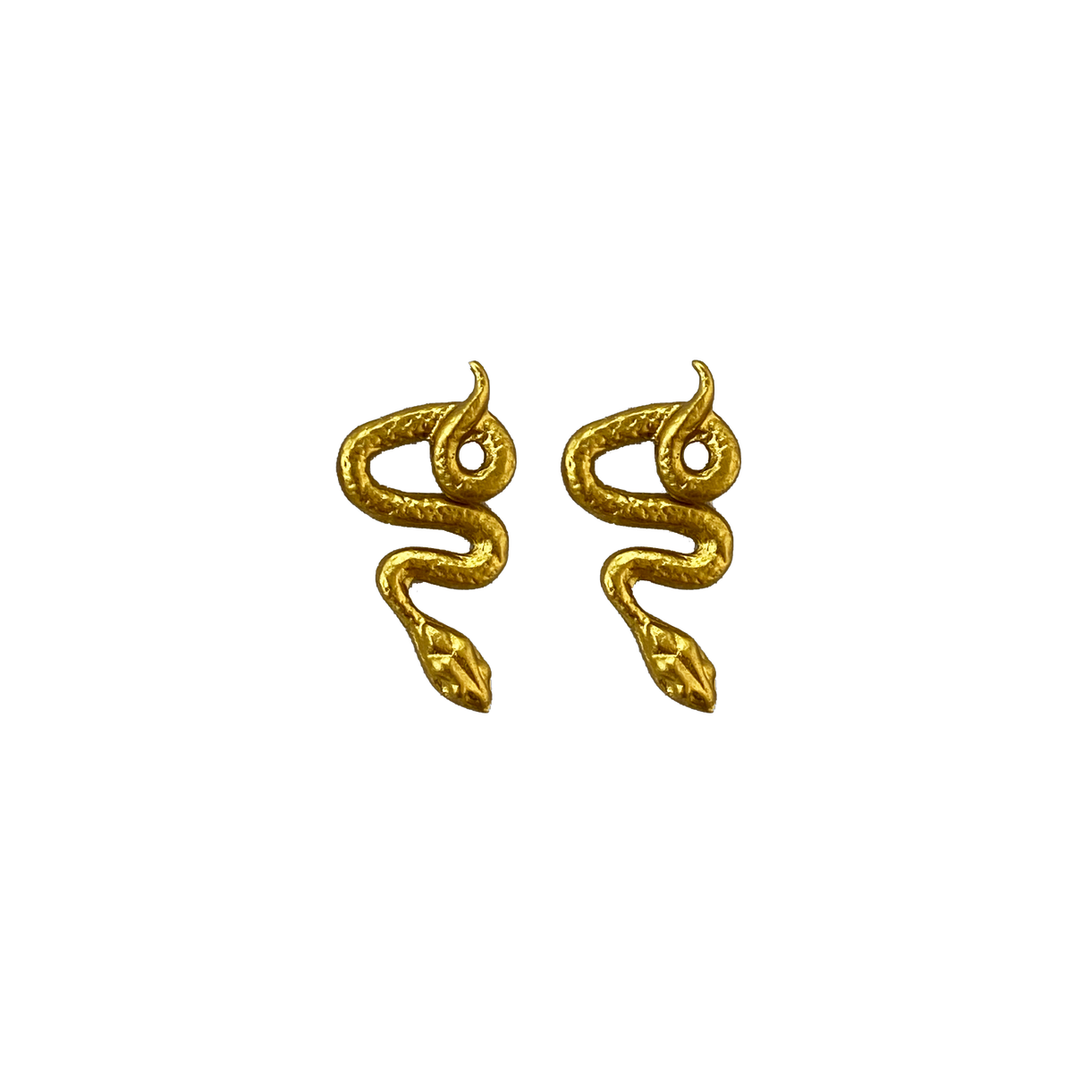 SNAKE EARRINGS, GOLD OR SILVER SAPPHIRE - BEATRIX OST COLLABORATION