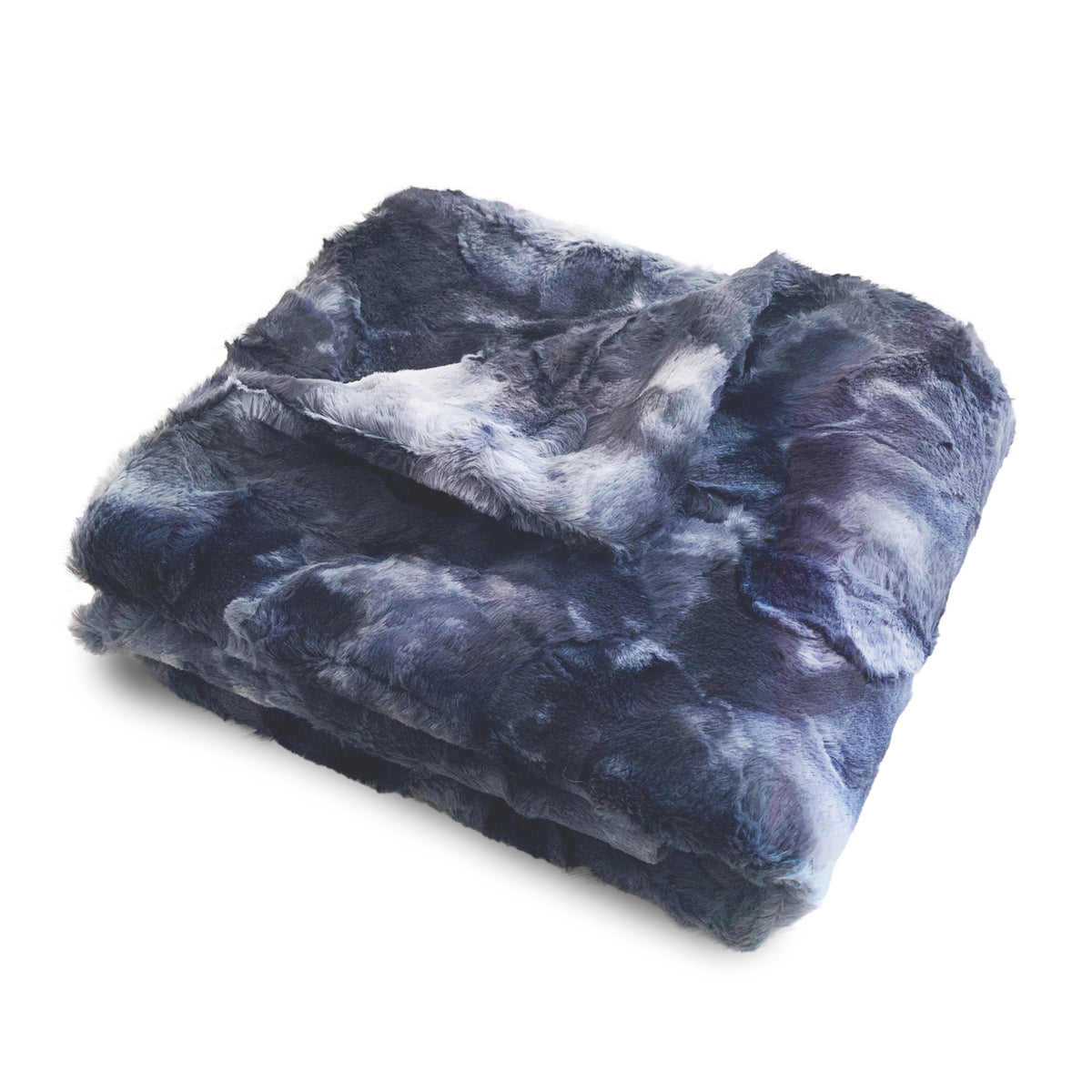 FAUX FUR TIE DYE BABY BLANKET IN GIFT BOX (MPB4)