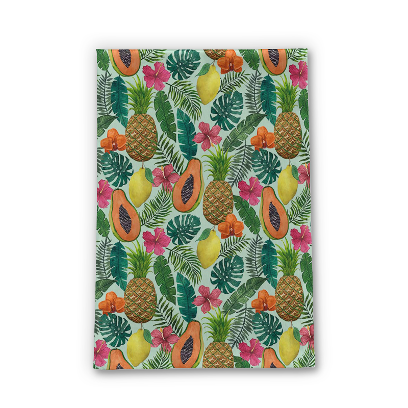 Pineapple and Papaya Tea Towel