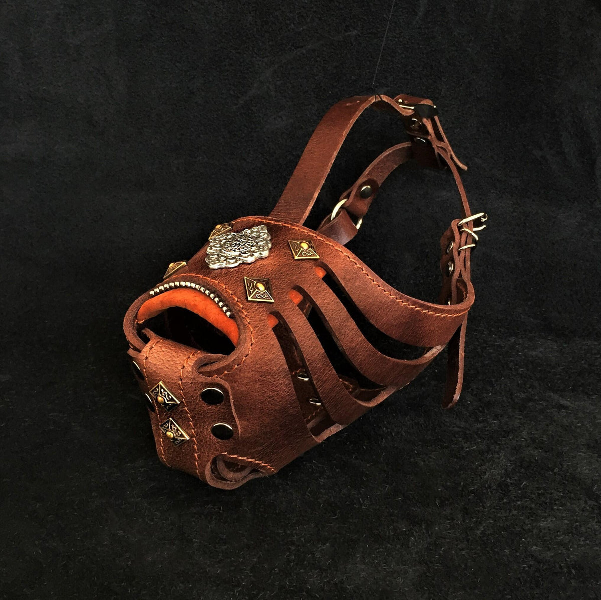 ''Aztec'' Dark Brown Basket Muzzle