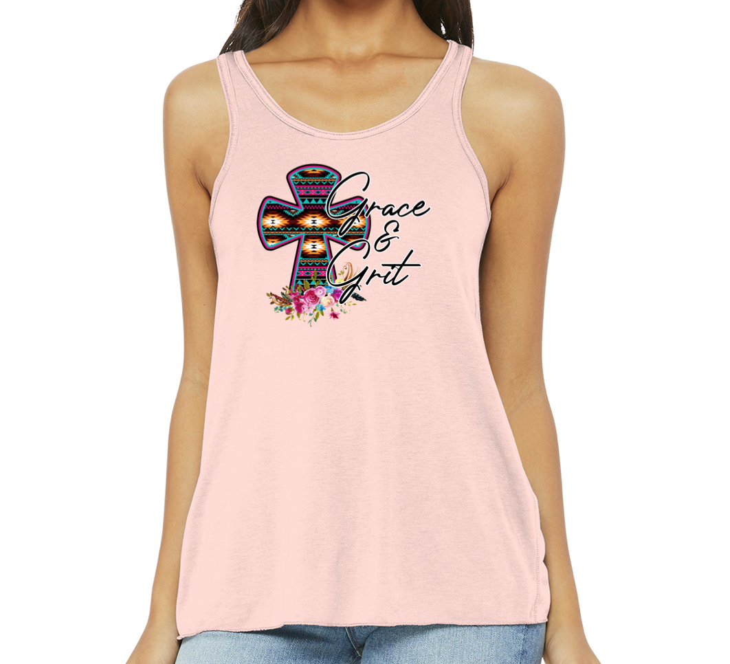 Grace & Grit w/ Aztec Floral Cross