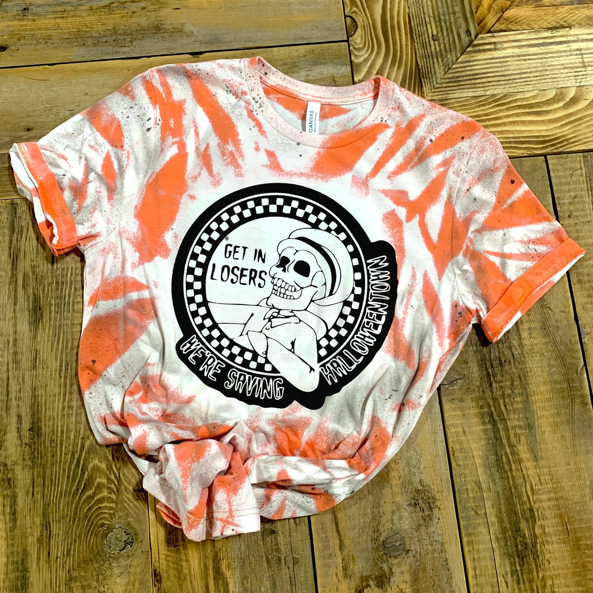 Get In Losers We're Saving Halloweentown (Full Front) - Black Ink