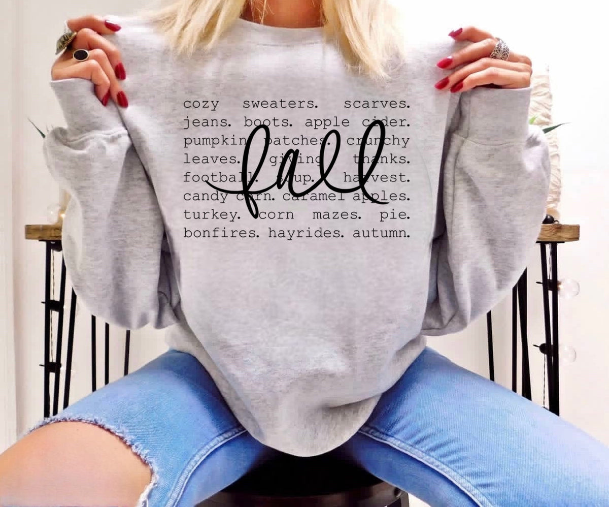 All The Fall Vibes - Cursive Fall - Black Ink
