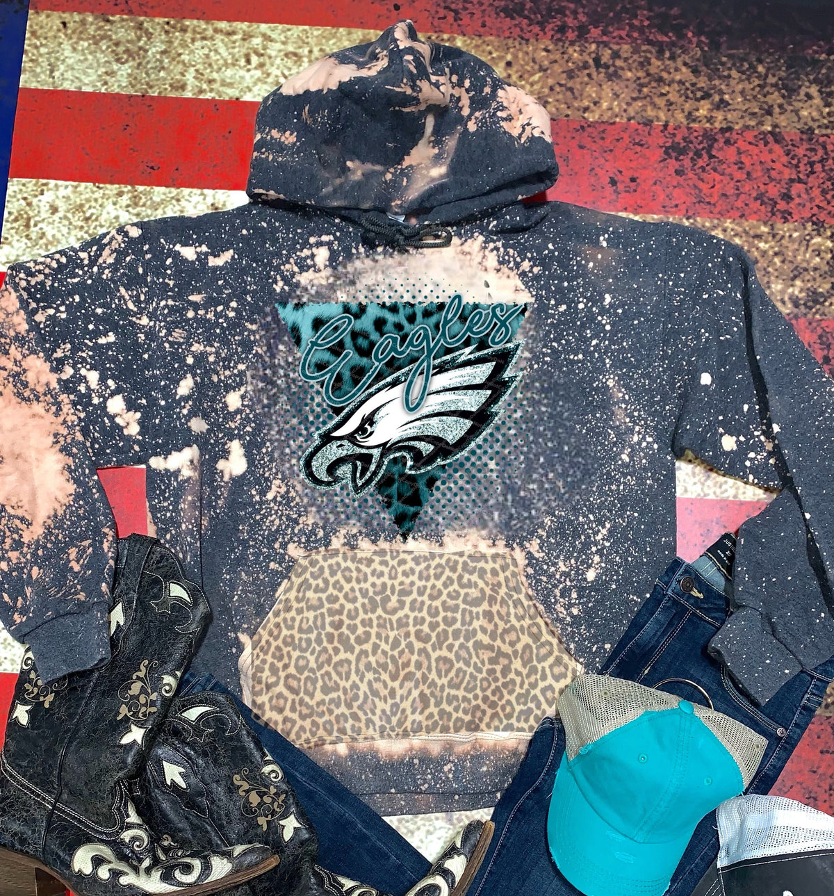 Eagles - w/ Leopard & Glitter Print