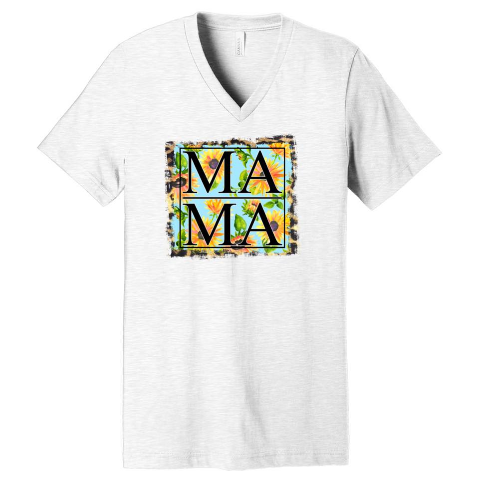 MAMA - w/ Sunflower and Leopard Background