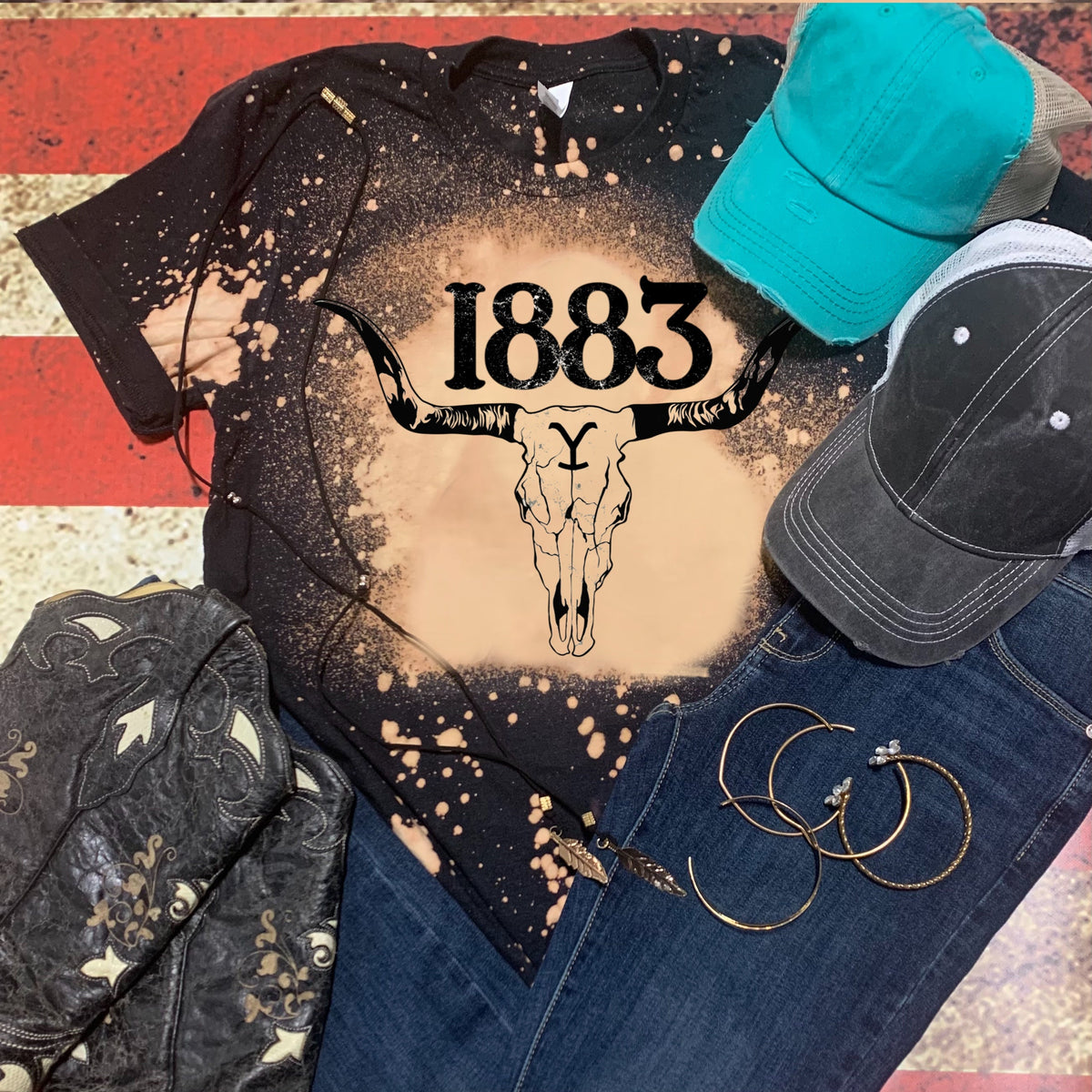 1883 - Y - Skull - Black Ink