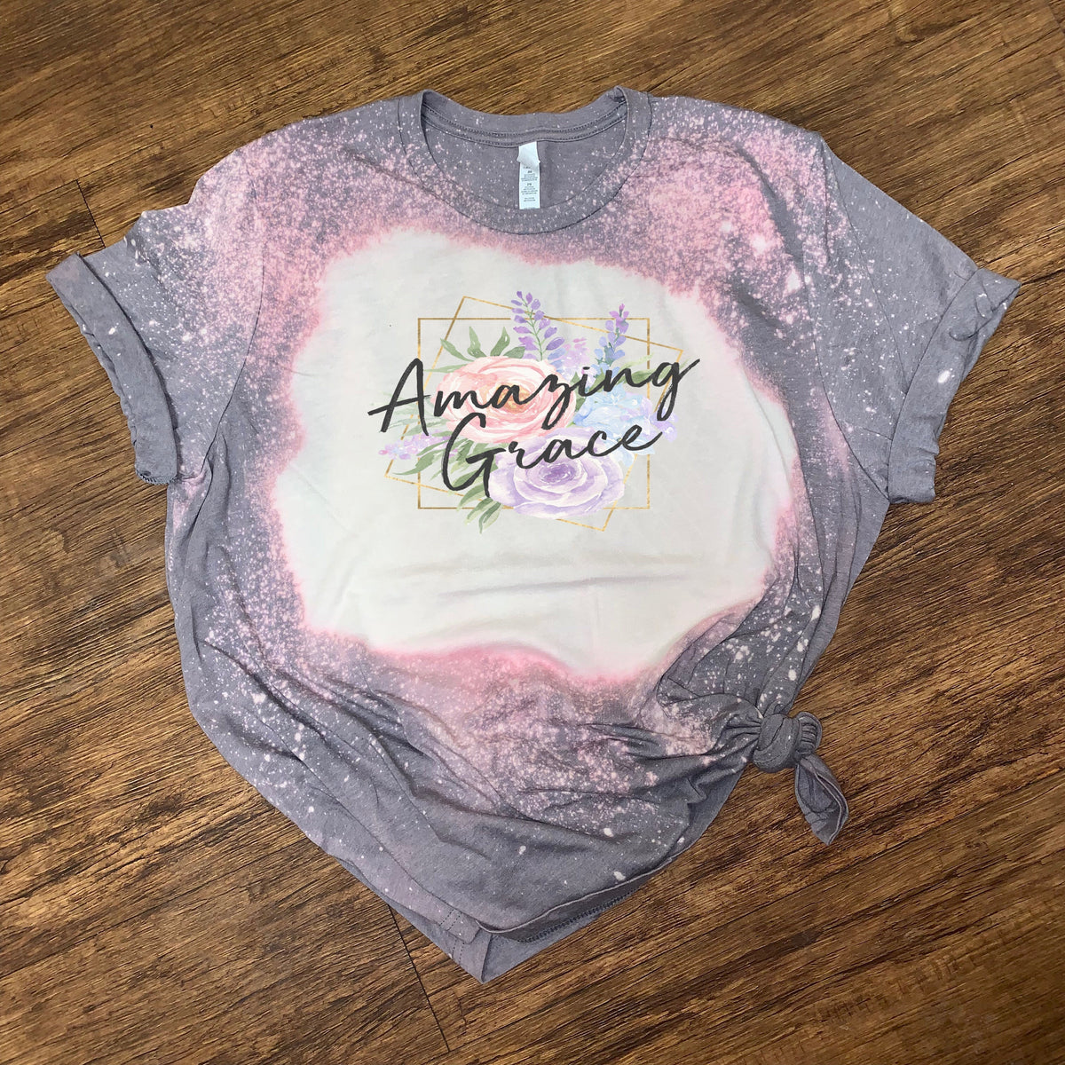 Amazing Grace w/ Floral Background