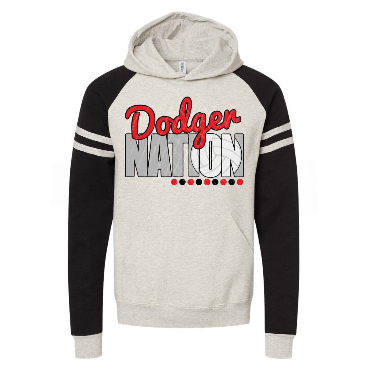 Dodger Nation w/ Volleyball - Red & Black Text - 13 Color Options
