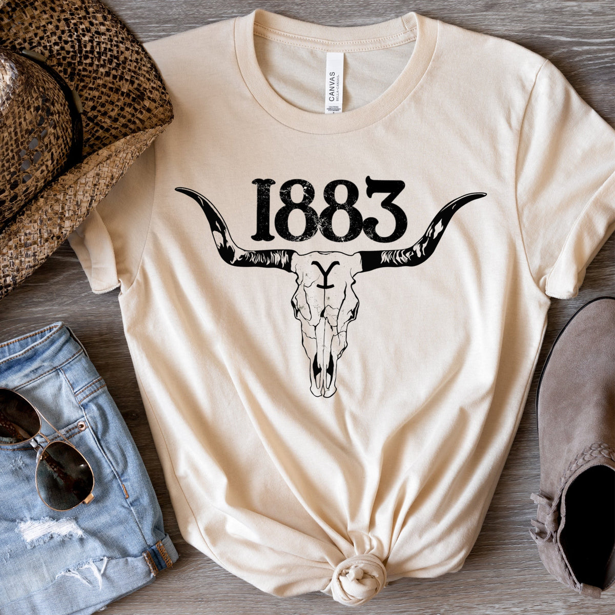 1883 - Y - Skull - Black Ink
