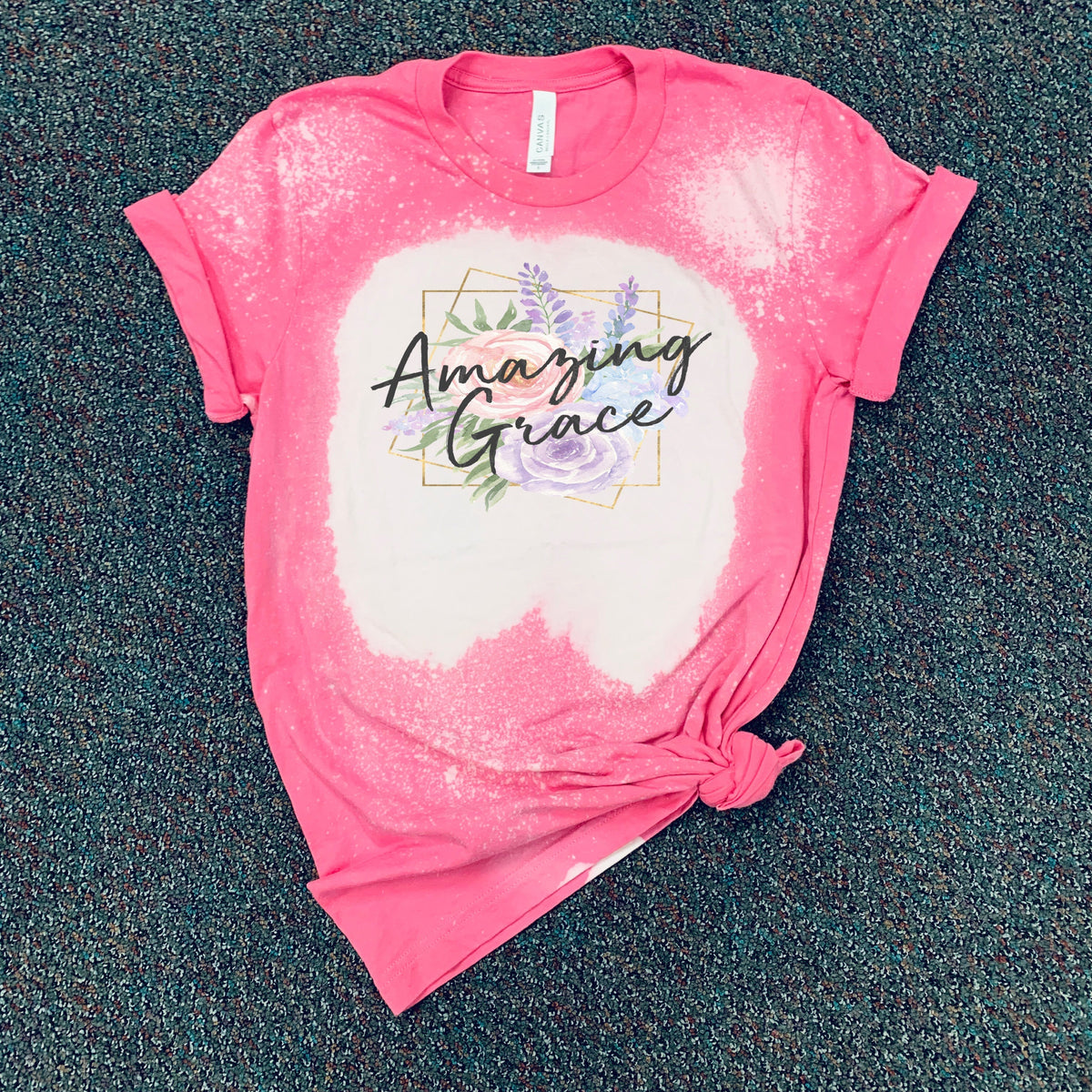 Amazing Grace w/ Floral Background