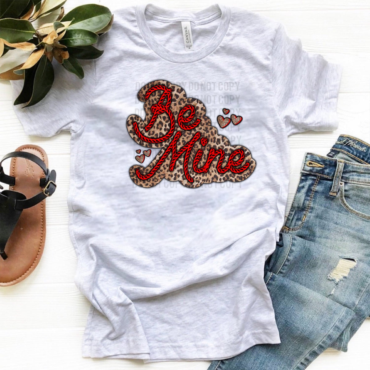 Be Mine - Western Rope & Leopard & Heart Accent