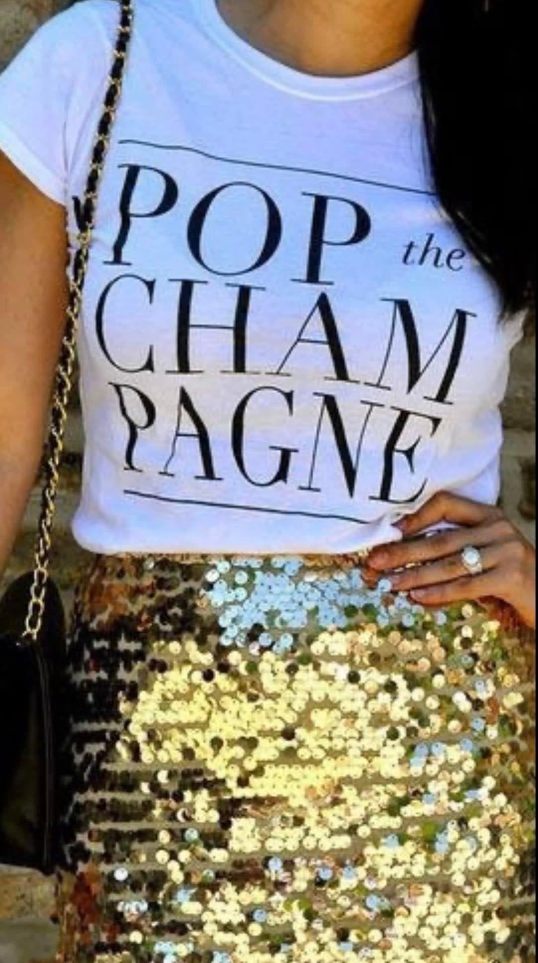 New Years - Pop the Champagne - Black Ink