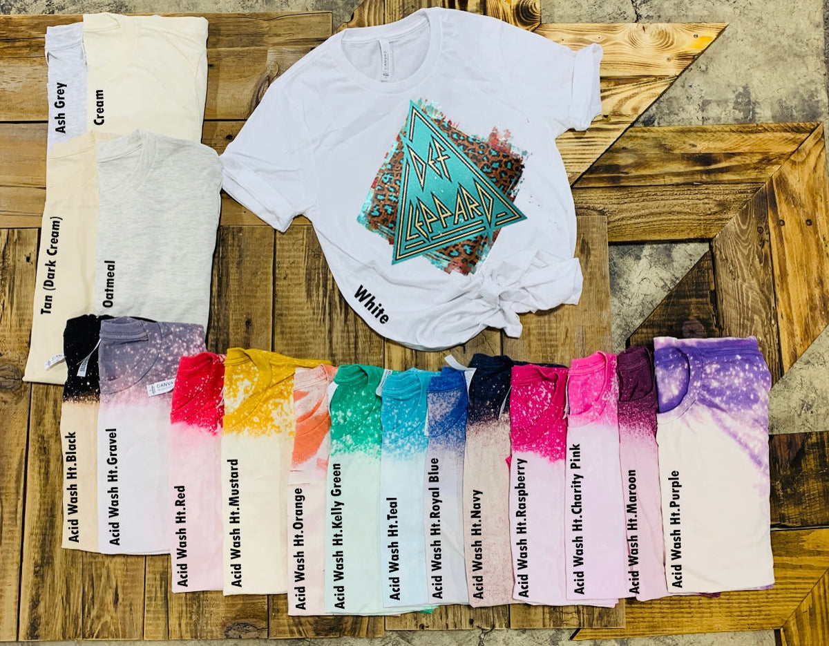 Def L w/ Turquoise & Leopard - Rocker Tee