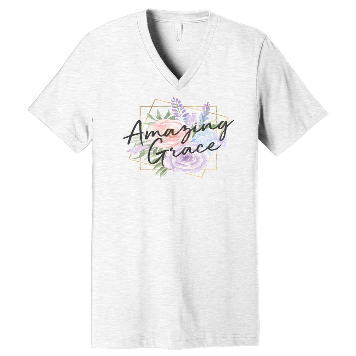 Amazing Grace w/ Floral Background