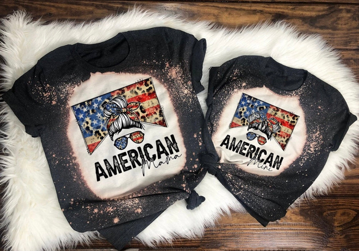 American Mama / Mini - American Flag & Leopard Print - 11 Style Options