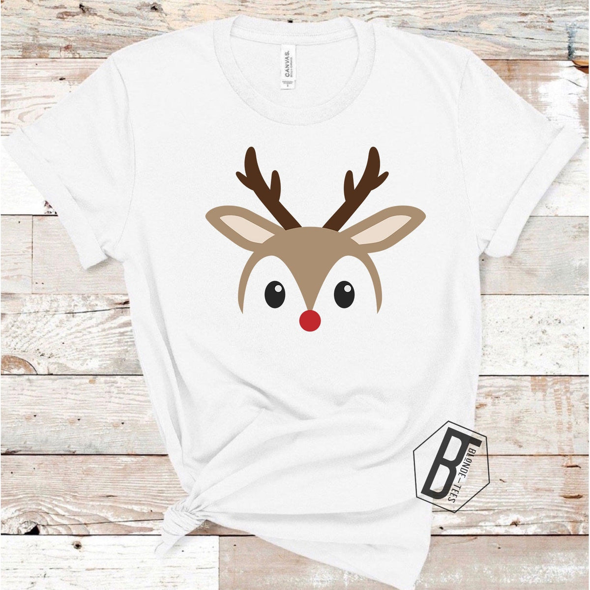 Christmas Reindeer - White Tee