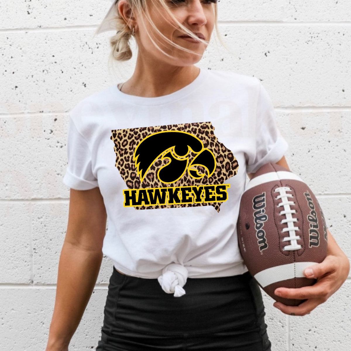 Hawkeyes W Hawk Leopard Iowa Hawkeyes