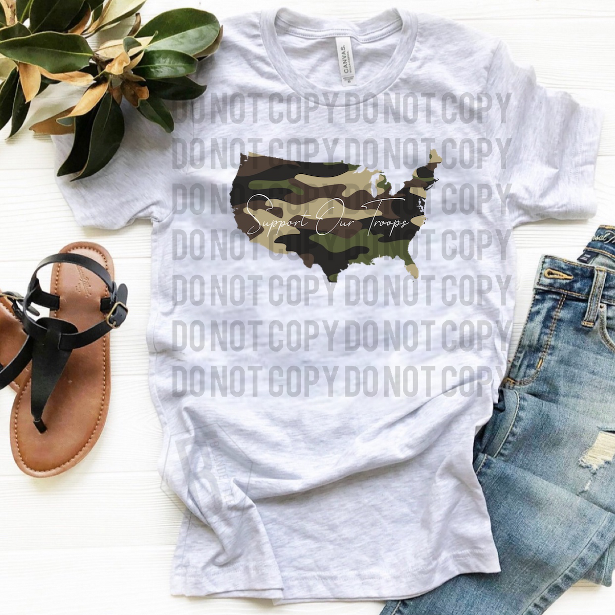Support Our Troops w/ Camo USA