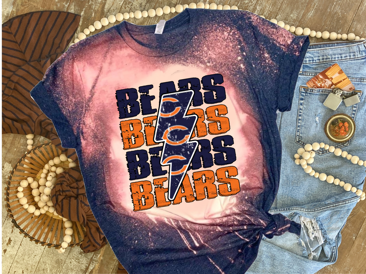 Chi Town Bears w/ Leopard & Orange / Blue Background