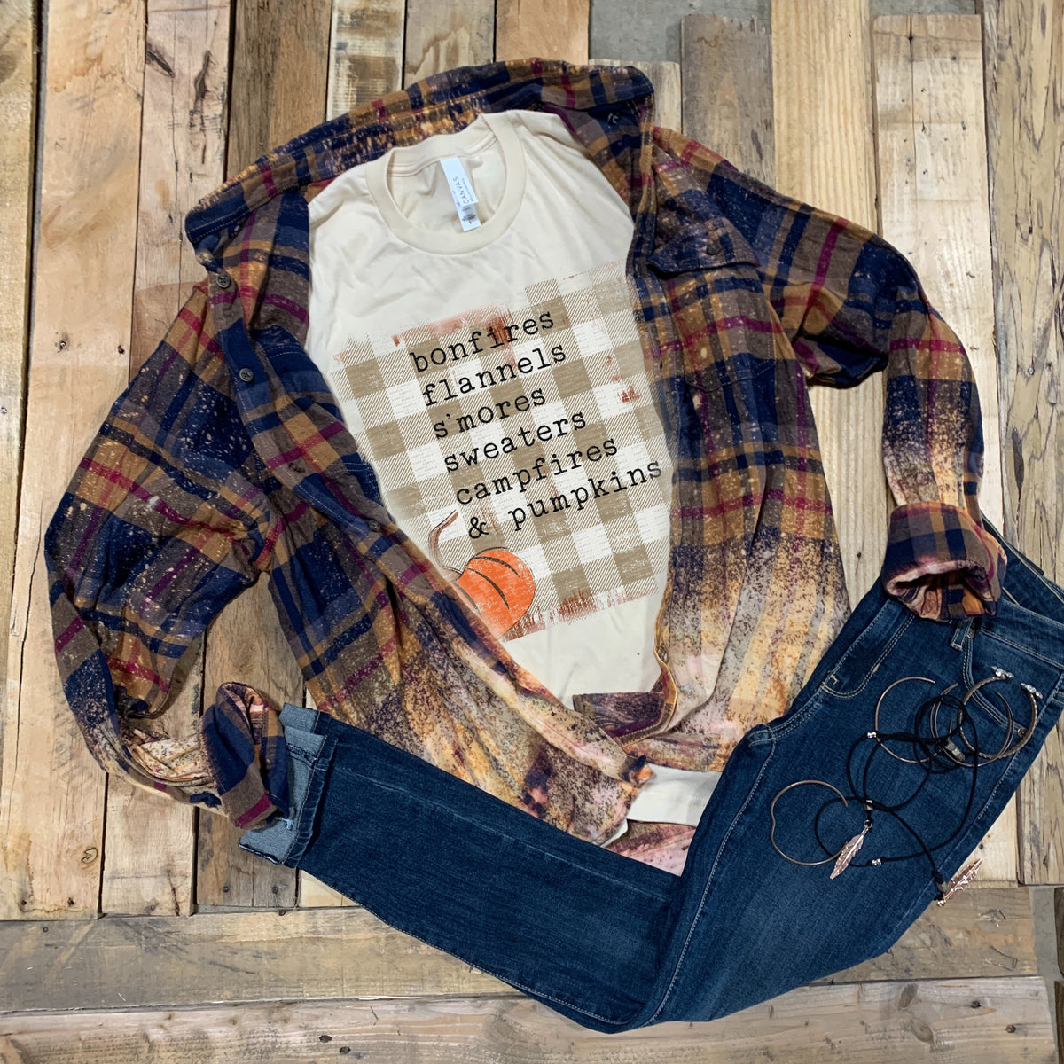 Fall Vibes w/ Plaid & Pumpkin
