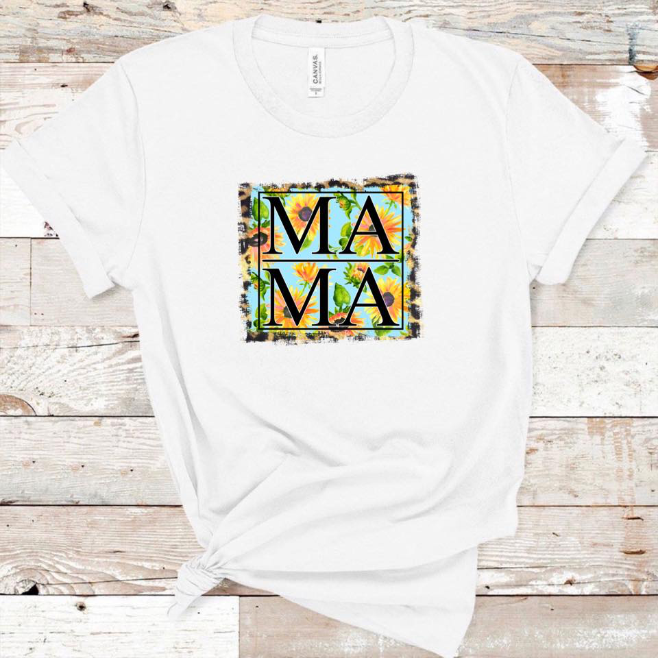 MAMA - w/ Sunflower and Leopard Background