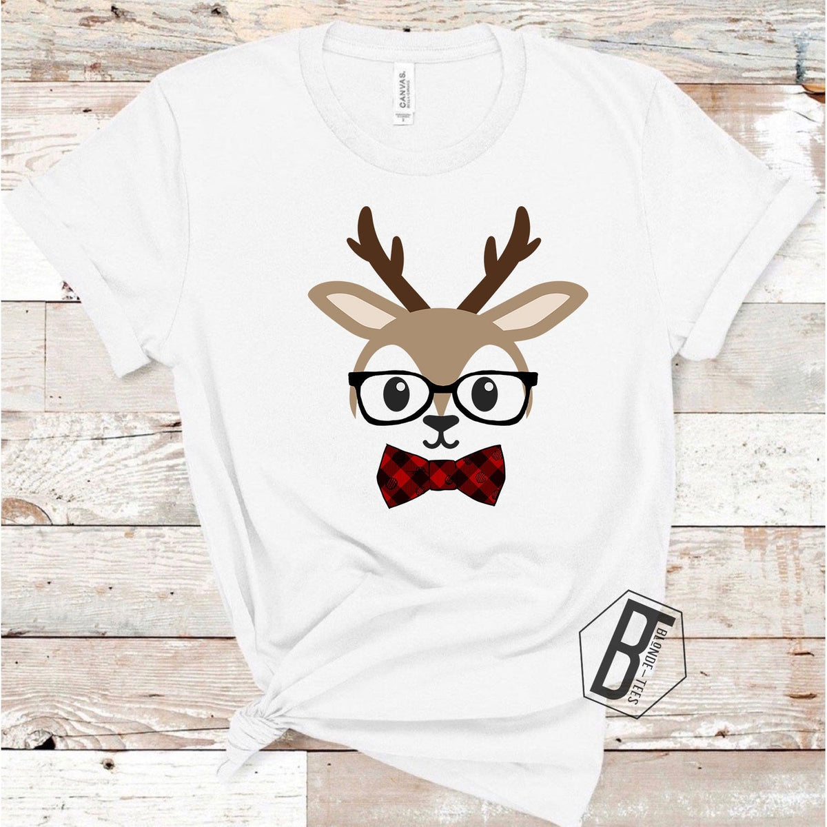 Christmas Reindeer - White Tee