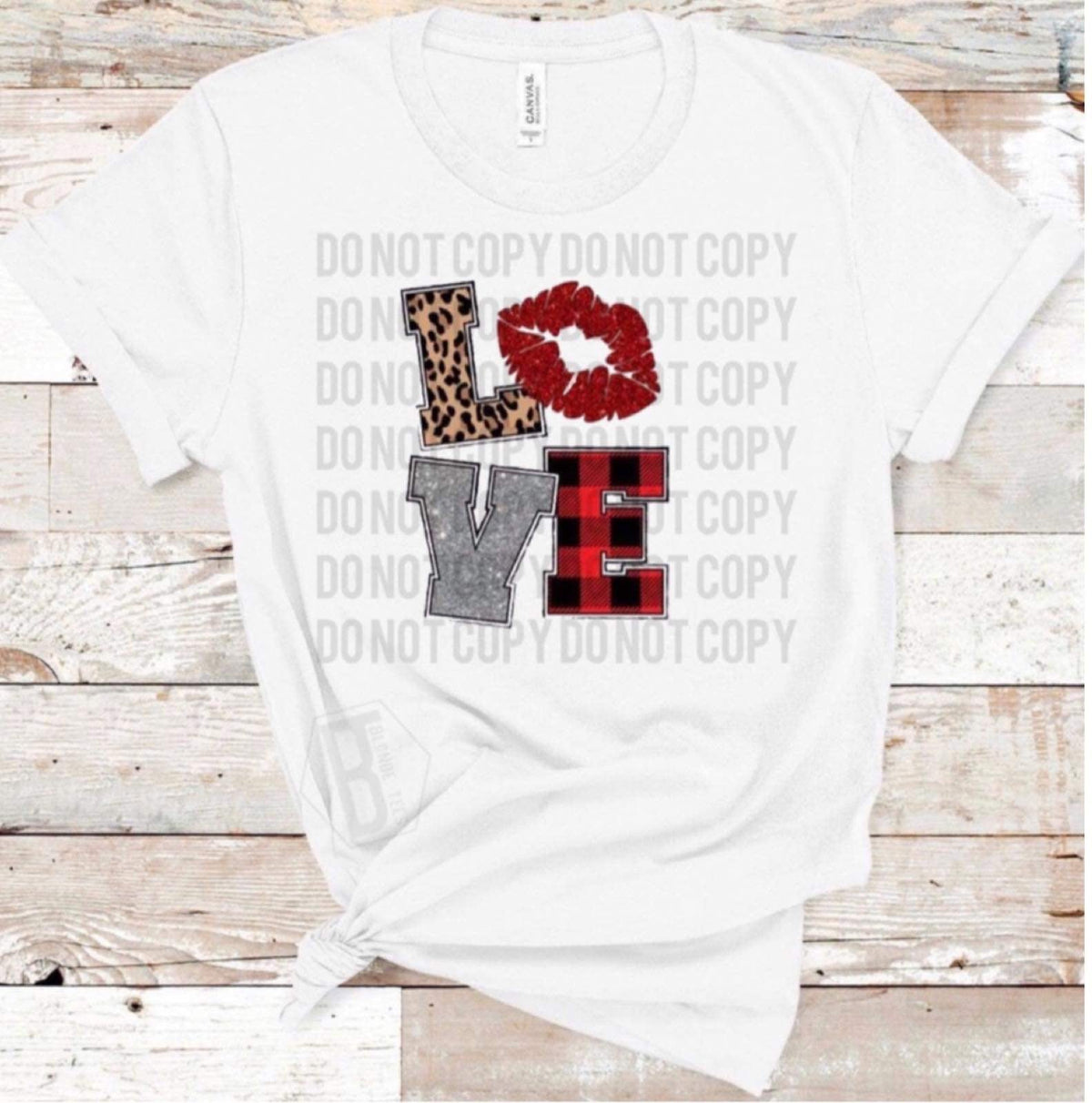 Love - Valentines - Multi Pattern - White Tee