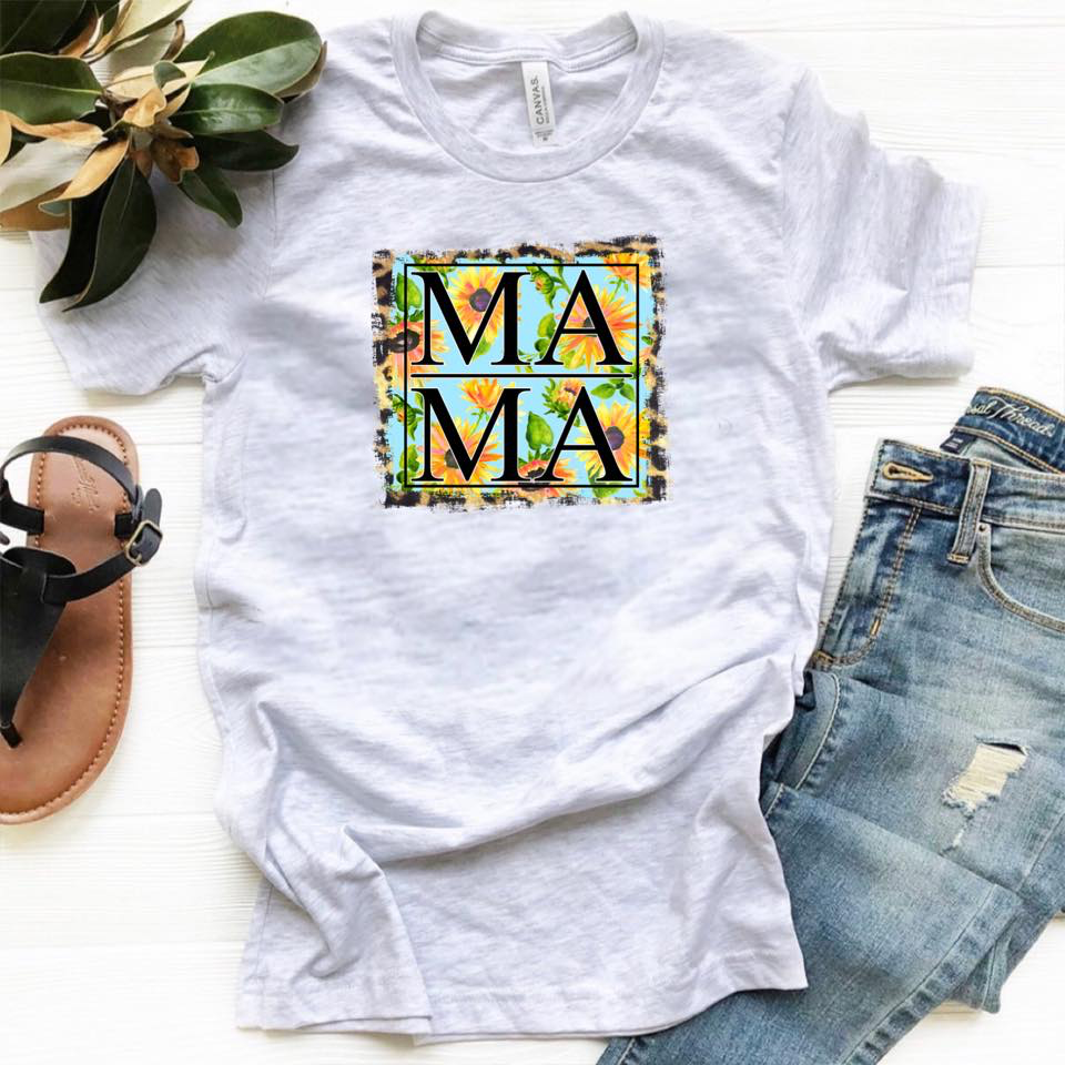 MAMA - w/ Sunflower and Leopard Background