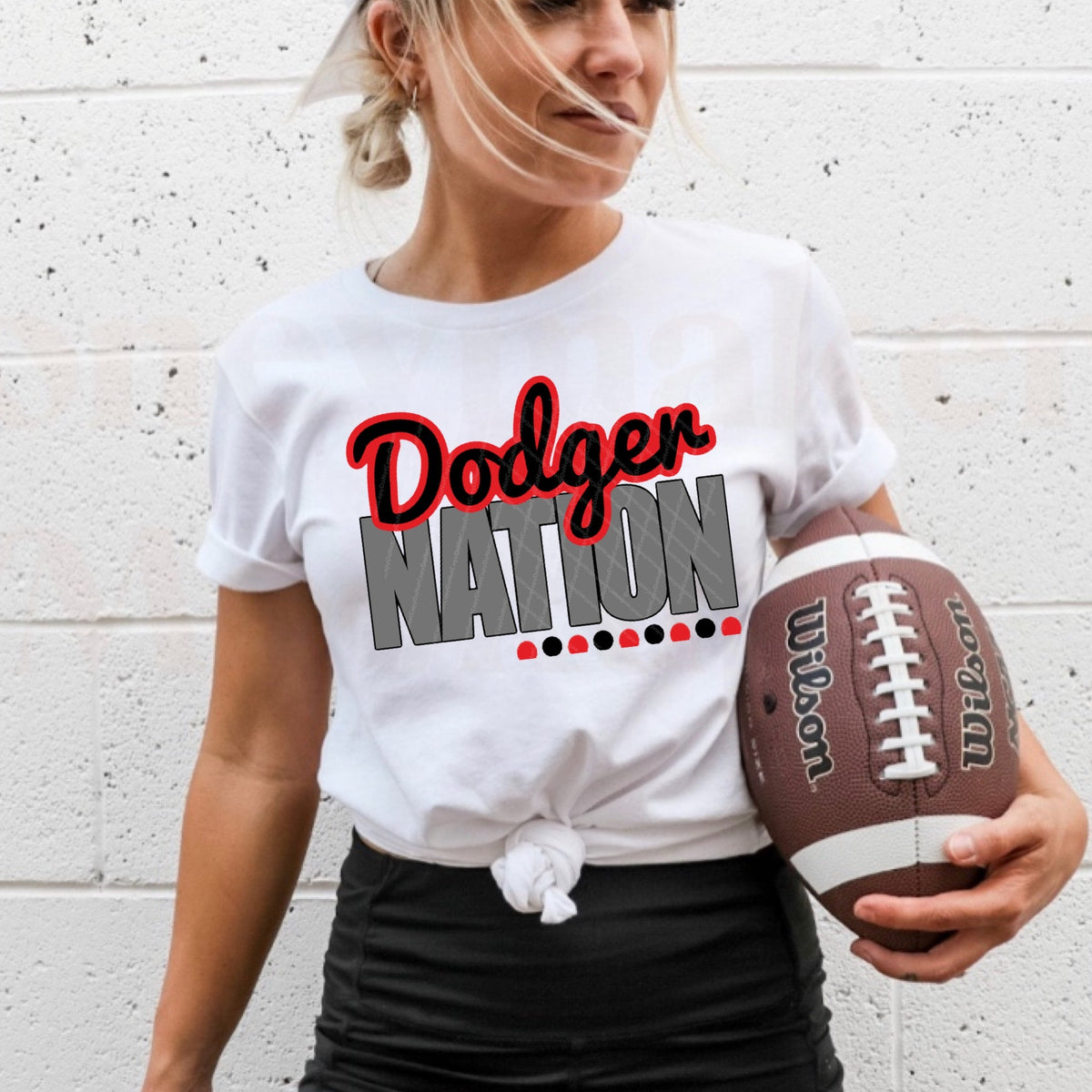 Dodger Nation w/ NO SPORT - Red & Black Text - 13 Color Options